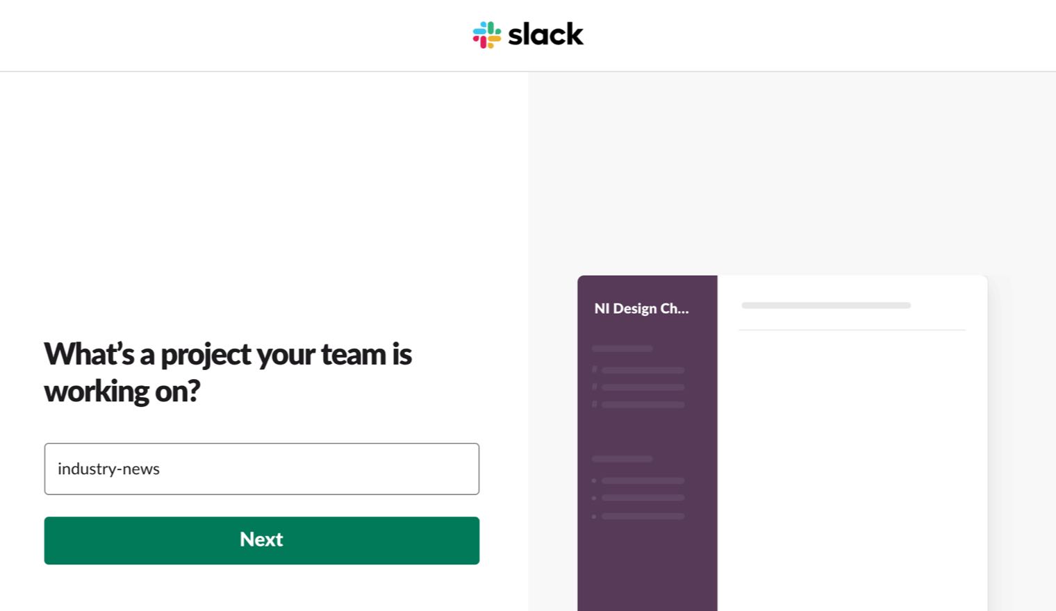 Slack channel